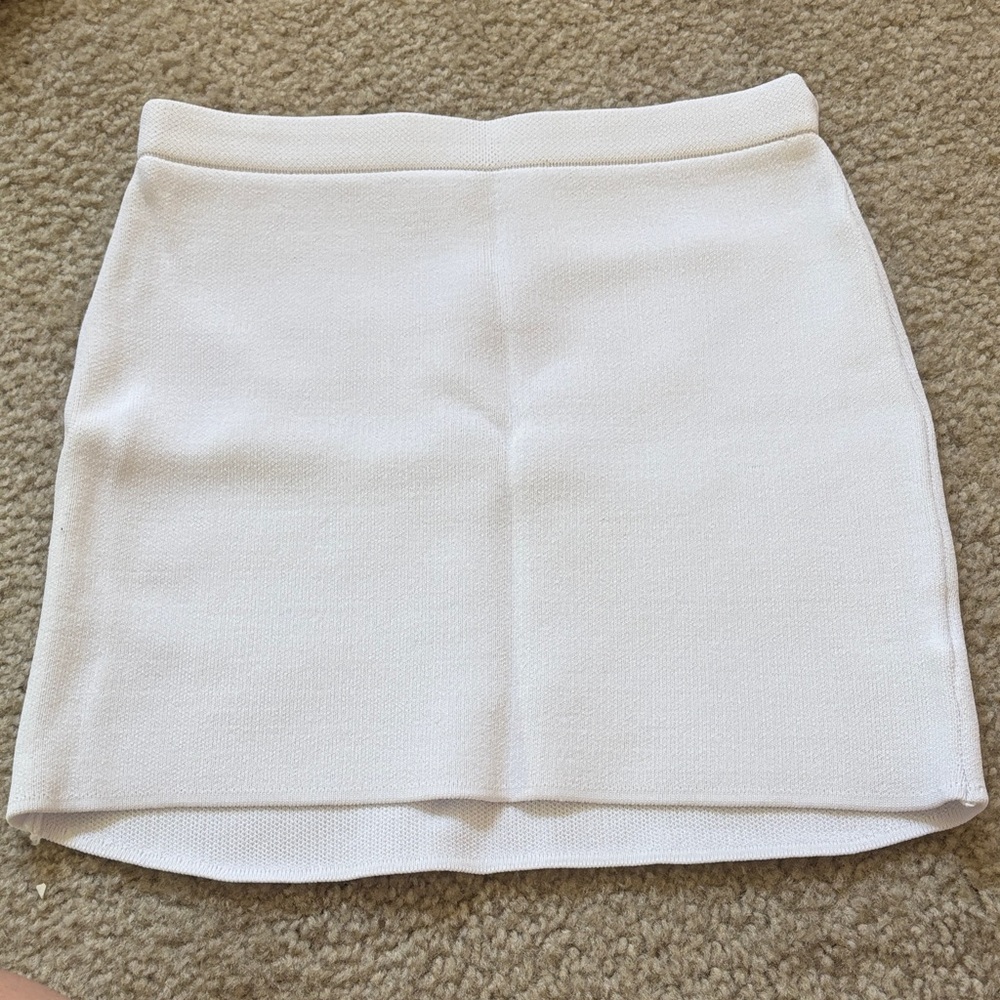 Beginning Boutique White High Low Skirt